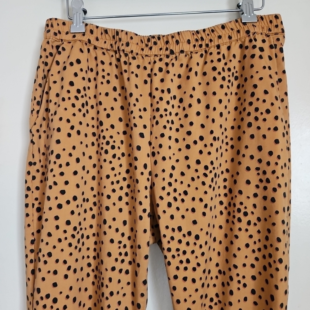 Marine Layer Allison Cheetah Print Pull On Pants Ankle Length With Pockets Large - Picture 11 of 16